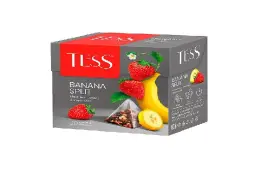 ЧАЙ ЧЕРНЫЙ ТЕСС БАНАНОВЫЙ СПЛИТ С АРОМАТОМ КЛУБНИКИ И БАНАНА